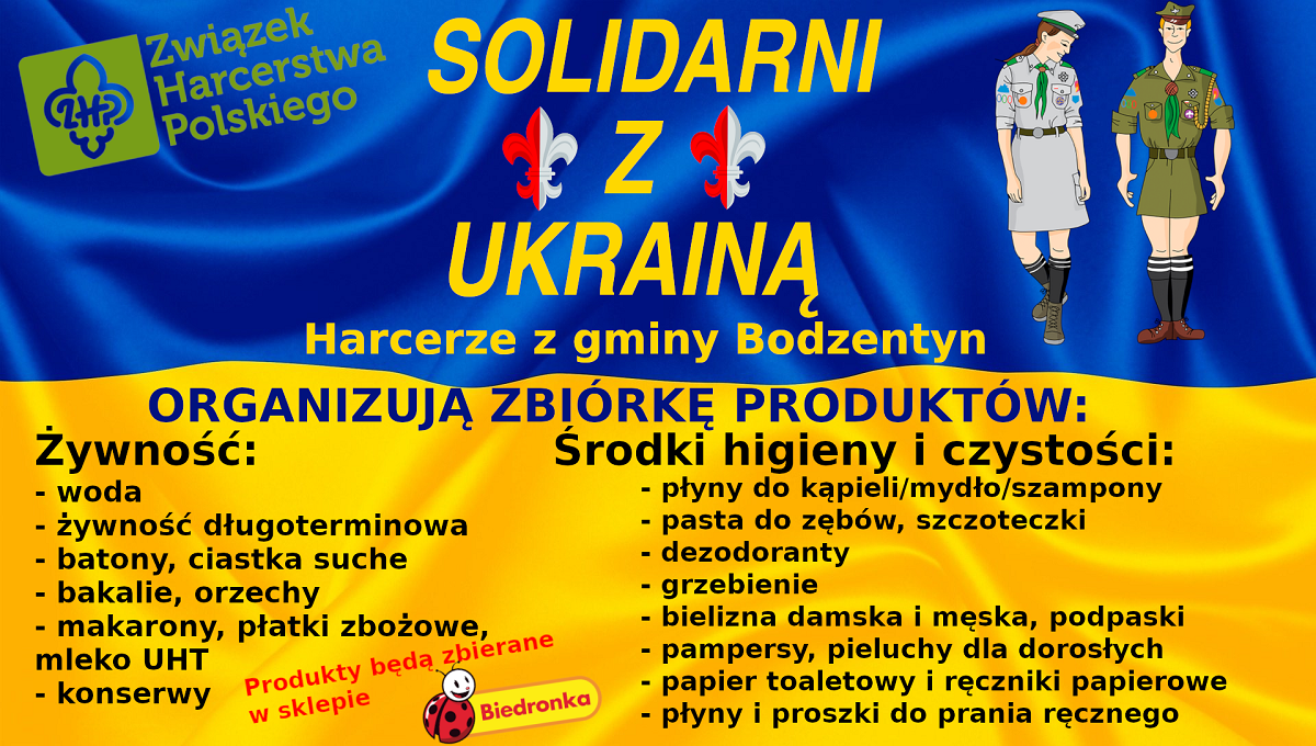 Harcerze z Bodzentyna Solidarni z Ukrainą