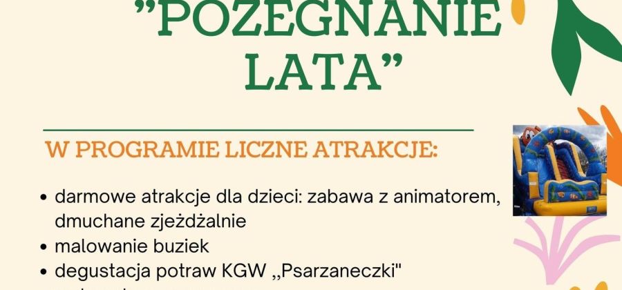 "Pożegnanie Lata" na Rynku Górnym w Bodzentynie