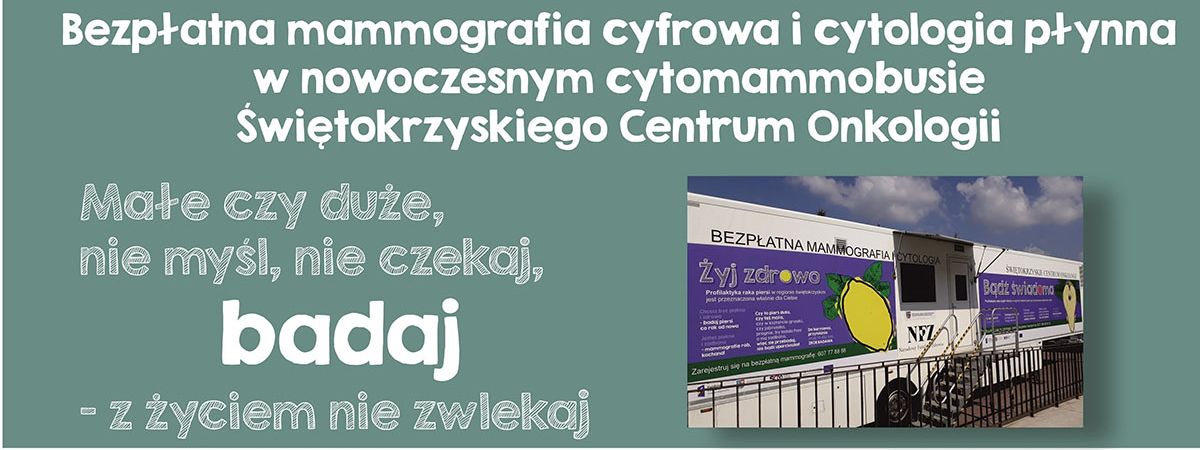 Darmowe badania cytologiczne i mammografia już w listopadzie