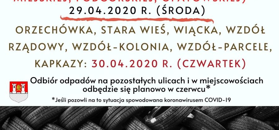 Zbiórka odpadów wielkogabarytowych odbędzie się w terminie w Gminie Bodzentyn