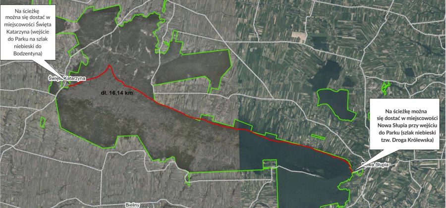 16 kilometrowa trasa pieszo - rowerowa z Św. Katarzyny do Nowej Słupi już otwarta