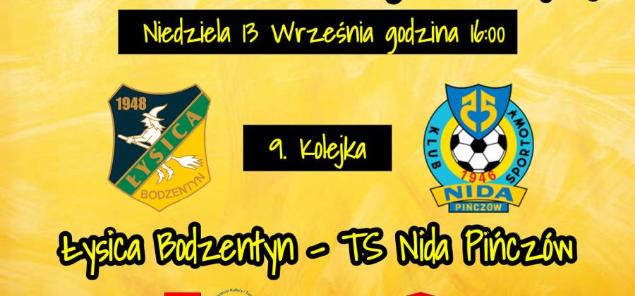 Łysica Bodzentyn - TS Nida Pinczów - zaproszenie