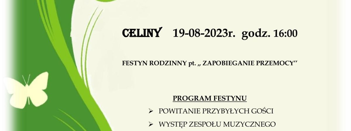 cELINIANKI ORGANIZUJĄ fESTYN rODZINNY W CELINACH GM. bODZENTYN