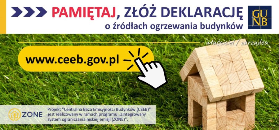 Zgłoś źródło ogrzewania do Centralnej Ewidencji Emisyjności Budynków