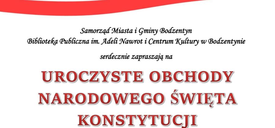 Zapraszamy na obchody 231. Rocznicy Uchwalenia Konstytucji 3 Maja