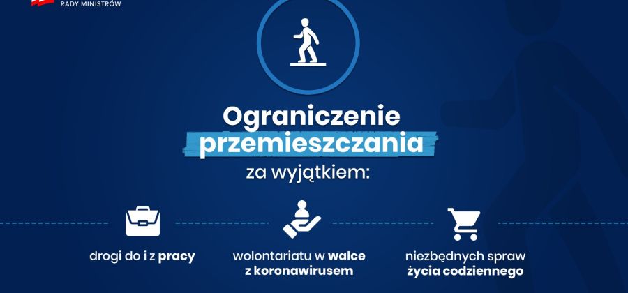 Nowe ograniczenia w przemieszczaniu się koronawirus Gmina Bodzentyn