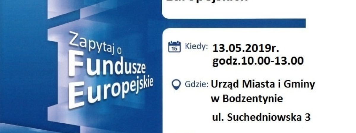 Dotacje z Funduszy Europejskich - zaproszenie na spotkanie