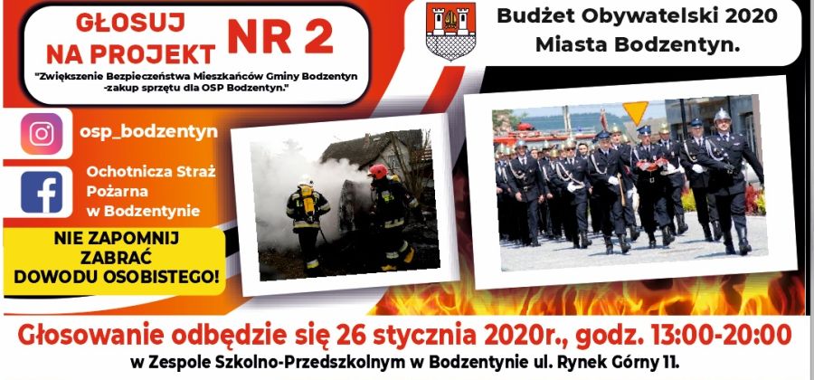 Budżet Obywatelski Bodzentyna 2020 - OSP Wygrywa