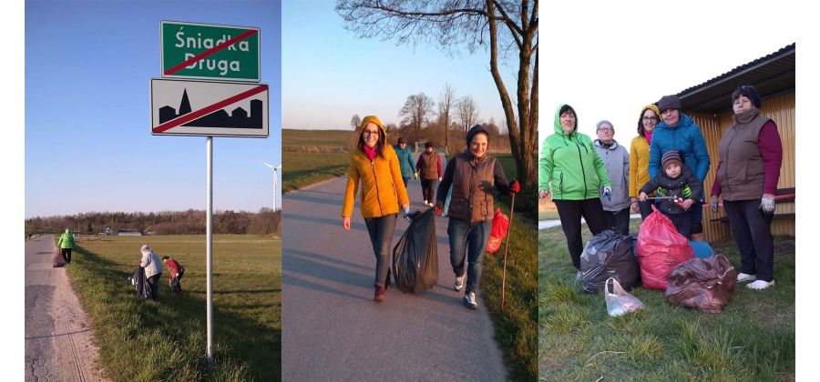 Koło Gospodyń i Gospodarzy Wiejskich Śniadka wraz z Zespołem Świętokrzyskie Jodły odpowiadają na wyzwanie w #trashchallenge