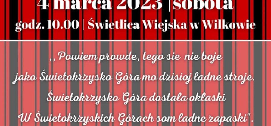 VI Dyktando Gwarowe już 4 marca w Wilkowie!