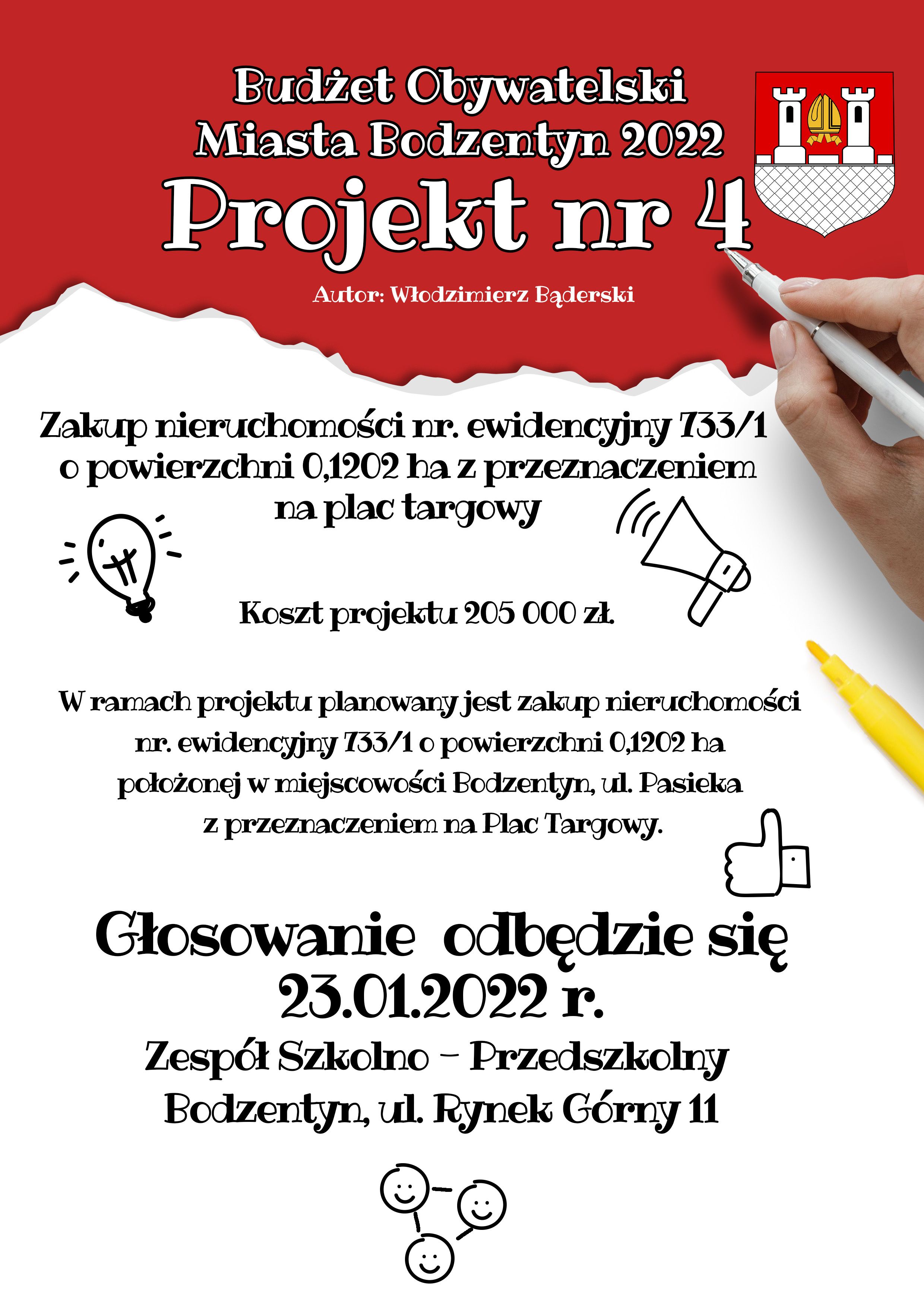 Budżet Obywatelski Miasta Bodzentyn 2022 Projekt nr 4