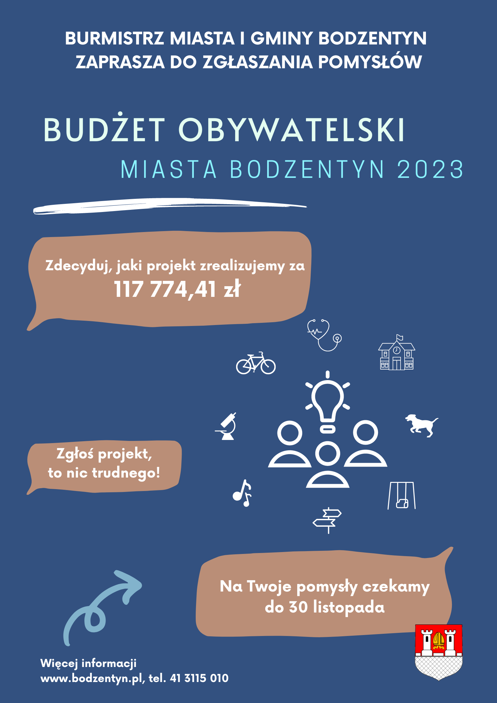 plakat Budżet Obywatelski Bodzentyna 2023