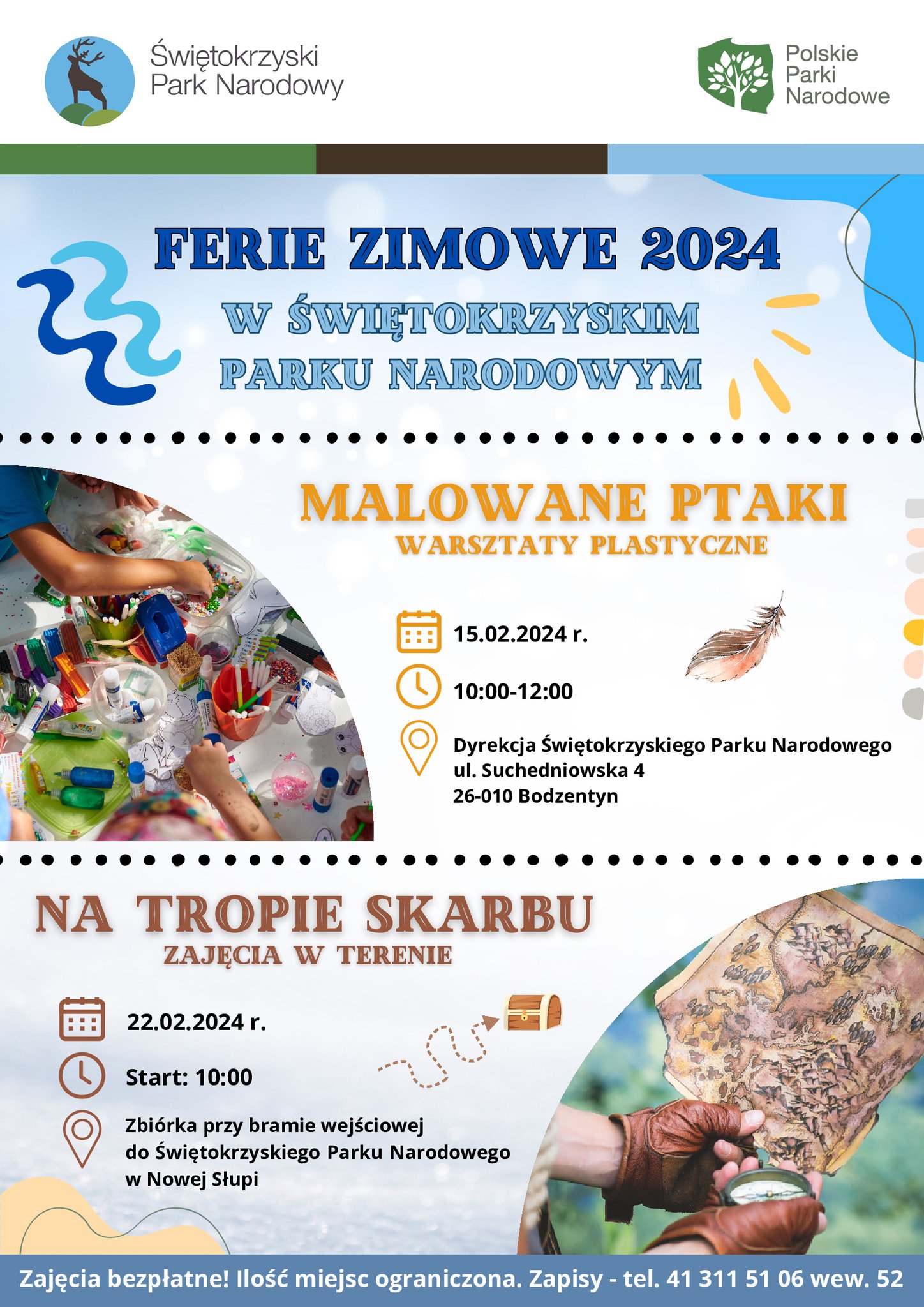 Ferie Zimowe 2024 w Świętokrzyskim Parku Narodowym. 