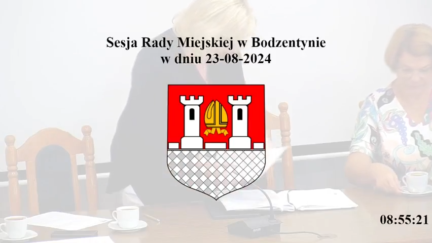 Sesja Rady Miejskiej w Bodzentynie sierpien 2024 wideo