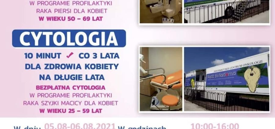 5 i 6 sierpnia 2021 na Rynku Górnym bezpłatne badania w cytomammobusie