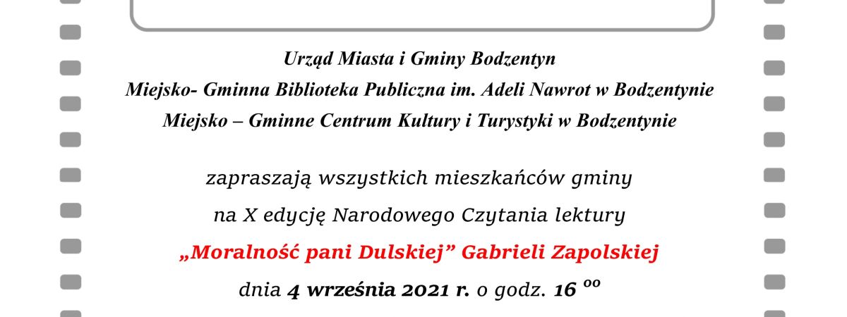 Narodowe Czytanie 2021 