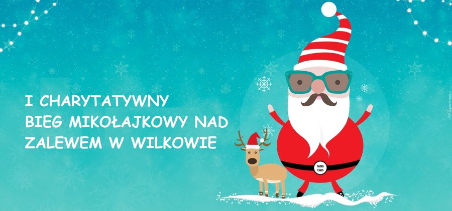 Bieg Mikołajkowy nad zalewem w Wilkowie