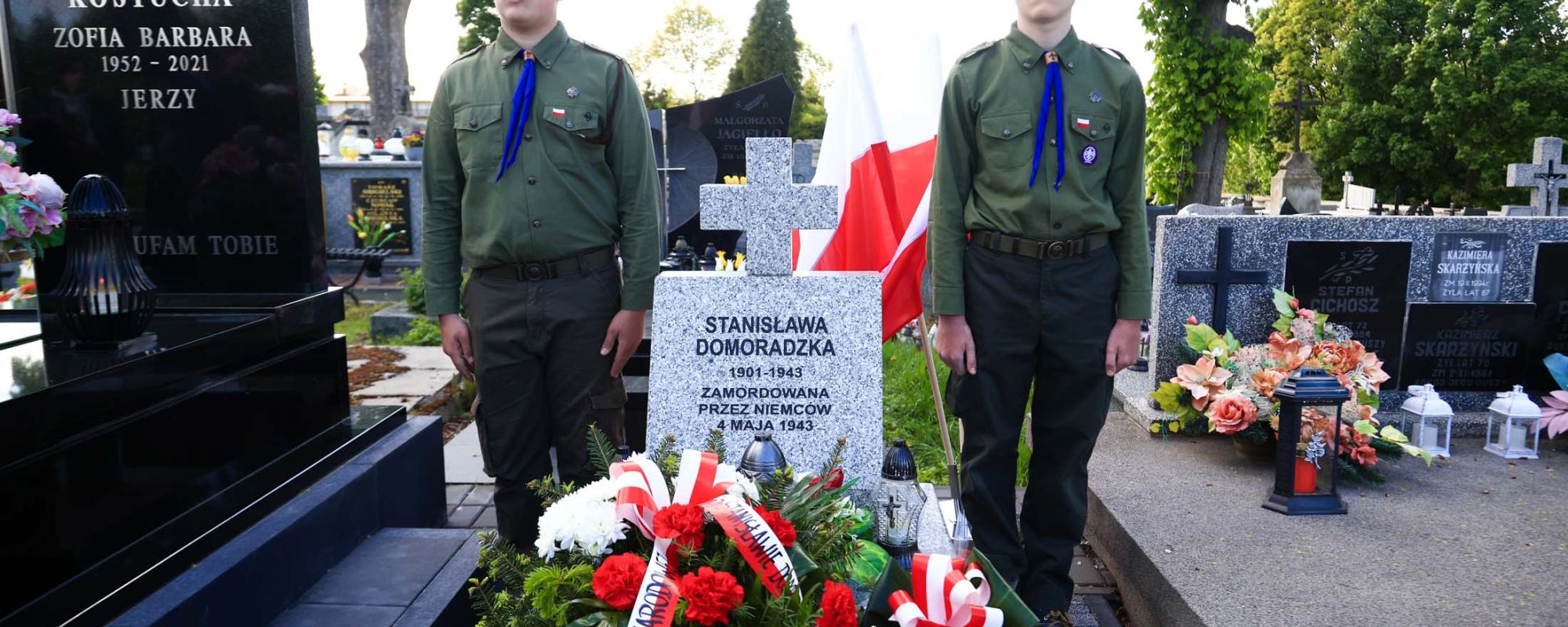Uroczystość poświęcenia nagrobka Stanisławy Domoradzkiej w Bodzentynie