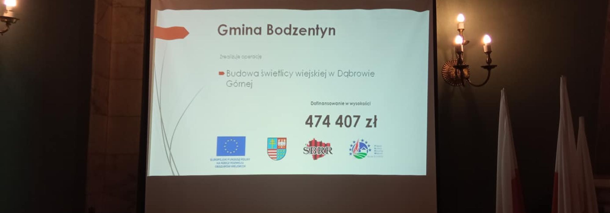 Dodatkowe 474,407 zł. na budowę Świetlicy Wiejskiej w Dąbrowie Górnej