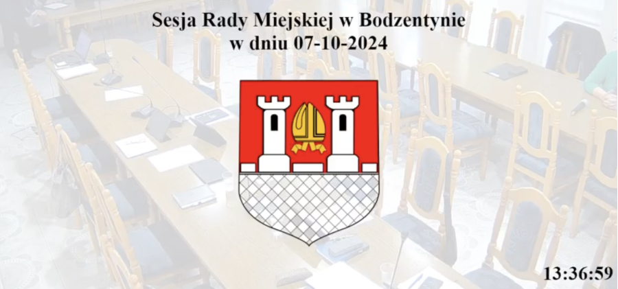 Nadzwyczajna sesja Rady Miejskiej w Bodzentynie z dnia 07.10.2024 r.