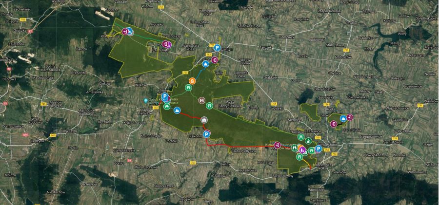Internetowa mapa turystyczna ŚPN