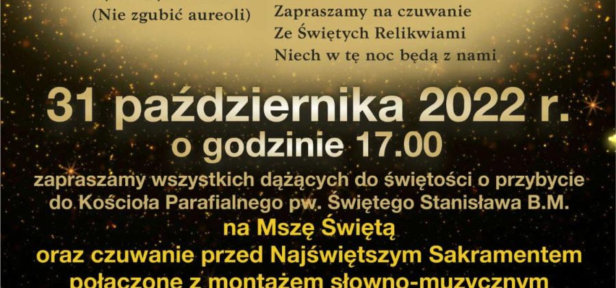 Noc Świętych w Kościele Parafialnym w Bodzentynie