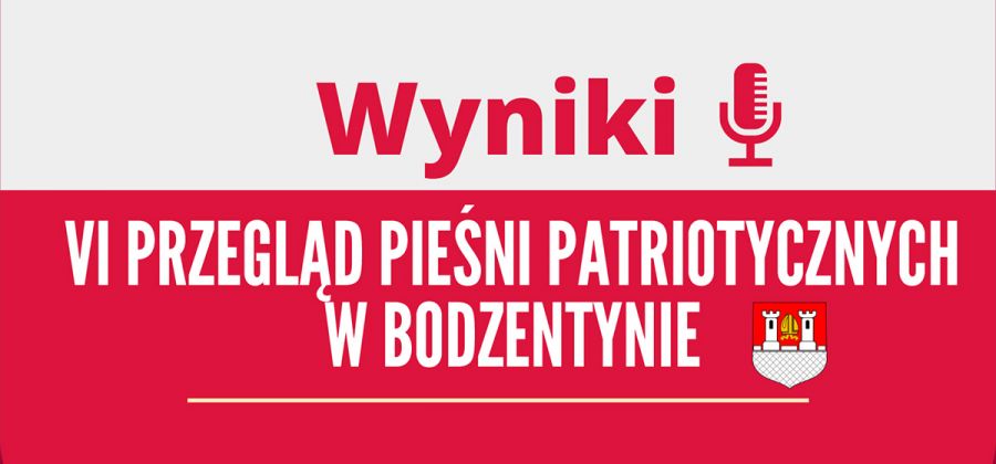 VI Powiatowego Przeglądu Pieśni Patriotycznych w Bodzentynie - wyniki
