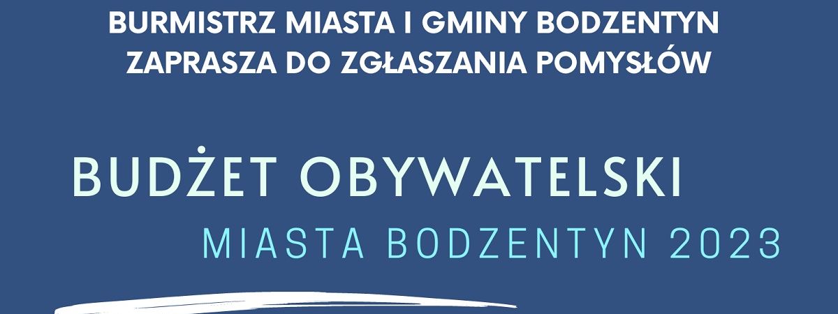 Budżet Obywatelski Miasta Bodzentyn 2023