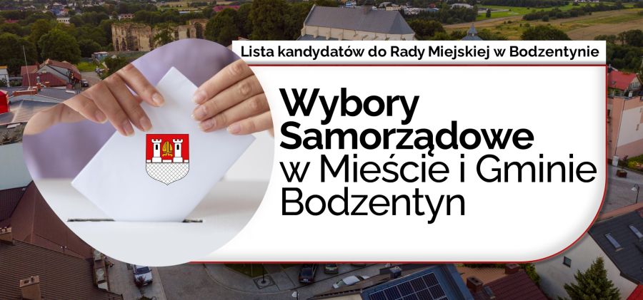 Lista kandydatów z terenu Miasta i Gminy Bodzentyn w wyborach samorządowych 2024
