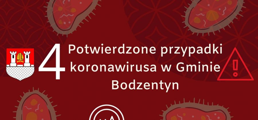 Koronawirus potwierdzony u 4 mieszkańców Gminy Bodzentyn