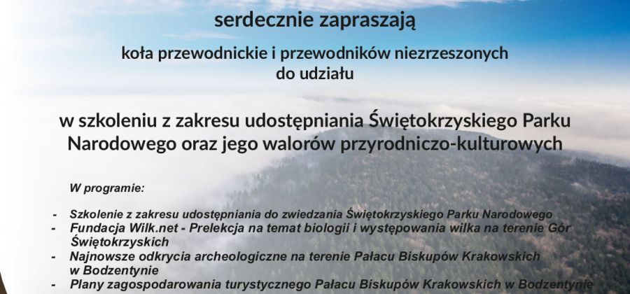 ŚPN zaprasza na szkolenie dla przewodników terenowych 2020
