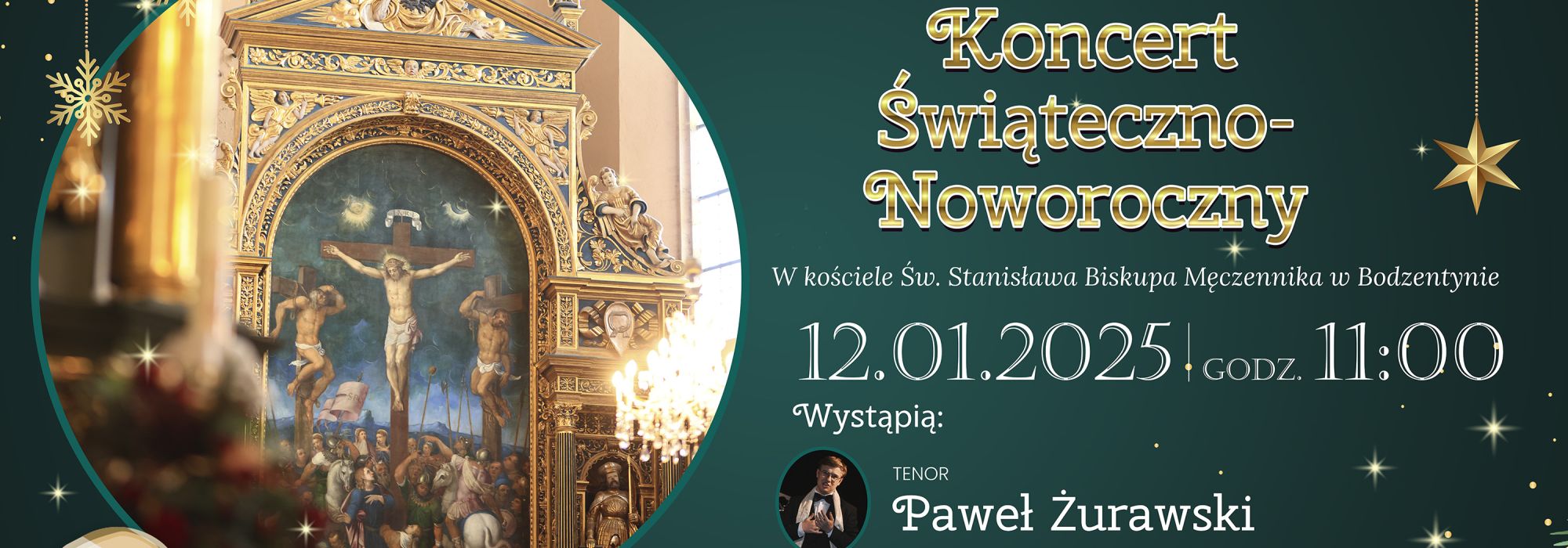 Koncert Świąteczno-Noworoczny w Kościele Parafialnym w Bodzentynie - zaproszenie