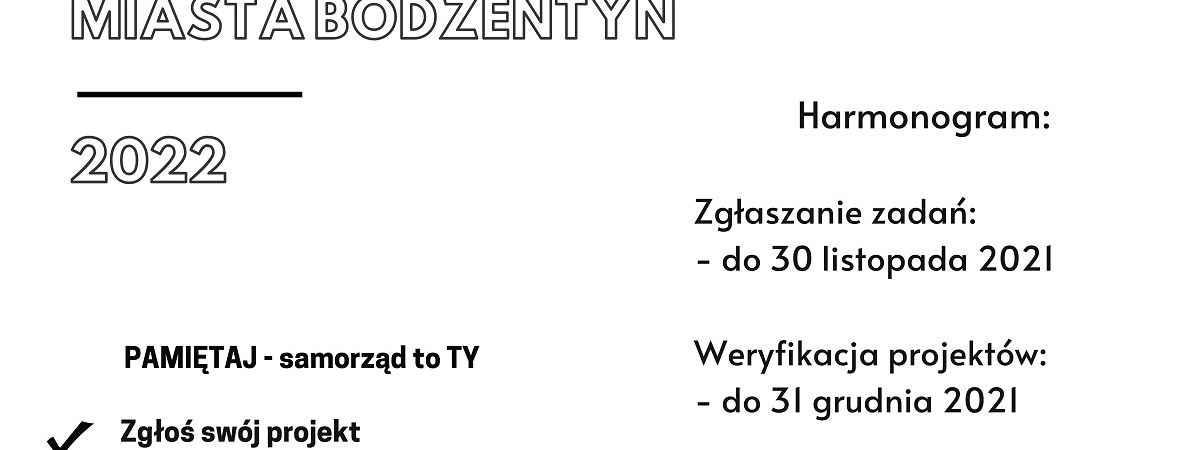 Budżet Obywatelski Miasta Bodzentyn 2022