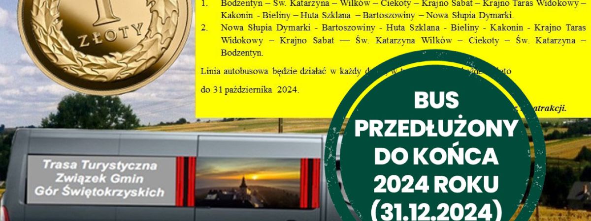 Busem wokół Gór Świętokrzyskich za 1 zł pojedziemy do końca roku 2024 