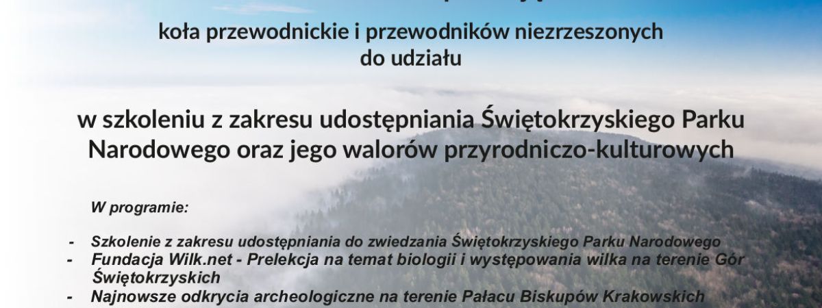 ŚPN zaprasza na szkolenie dla przewodników terenowych 2020