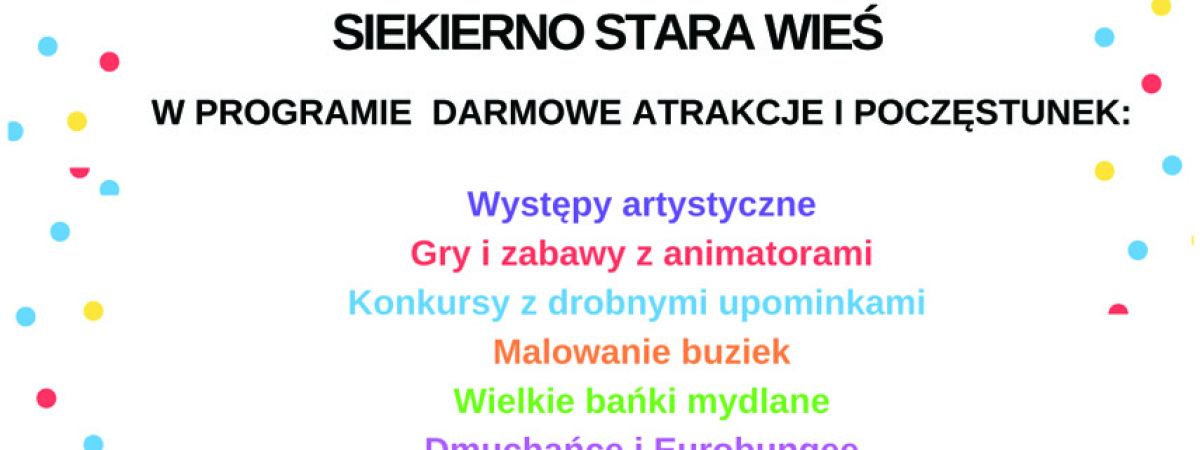 Zaproszenie Dzień Dziecka w Siekiernie