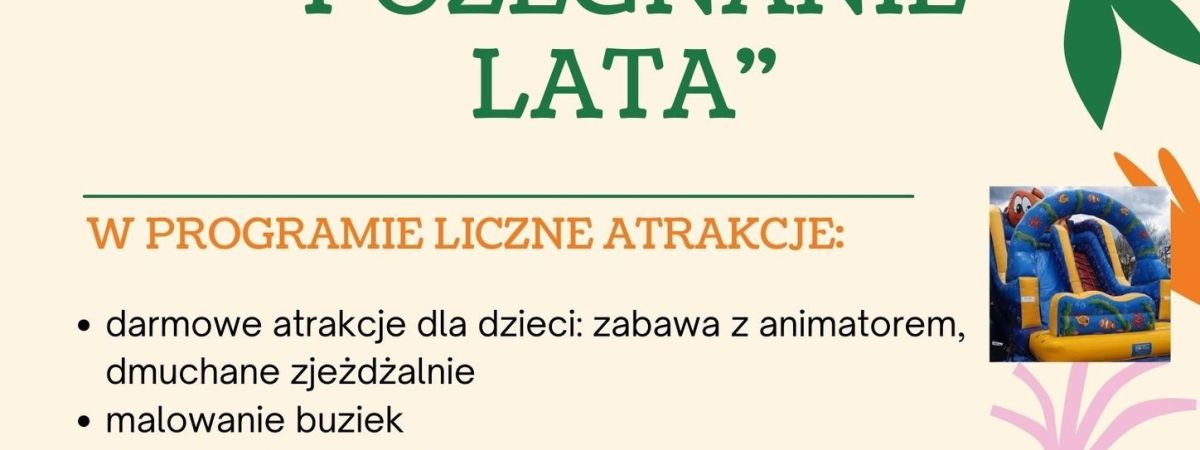 "Pożegnanie Lata" na Rynku Górnym w Bodzentynie